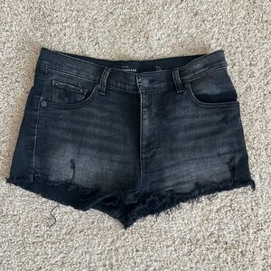 Lucky Brand stye High Rise Shortie Distressed Shorts